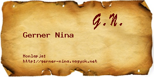 Gerner Nina névjegykártya